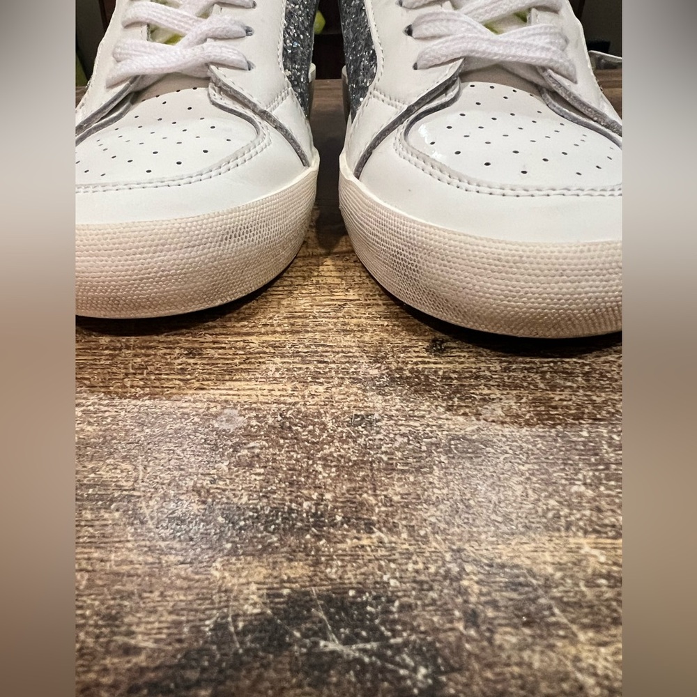 Vintage Havana Georgette yellow and white glitter sneakers, size 8.5 - Picture 4 of 10